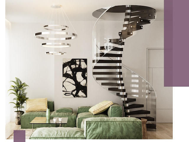 Лестницы для двухуровневой квартиры в Кызыле — изготовление и монтаж