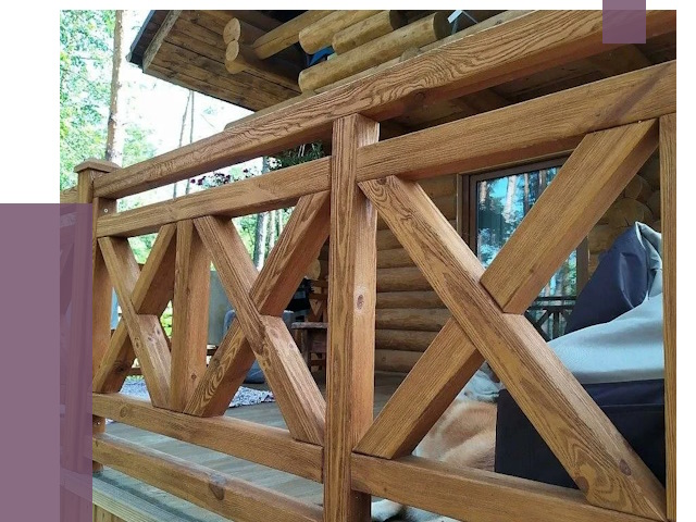 Деревянные перила под ключ в Кызыле от 7778 руб. 