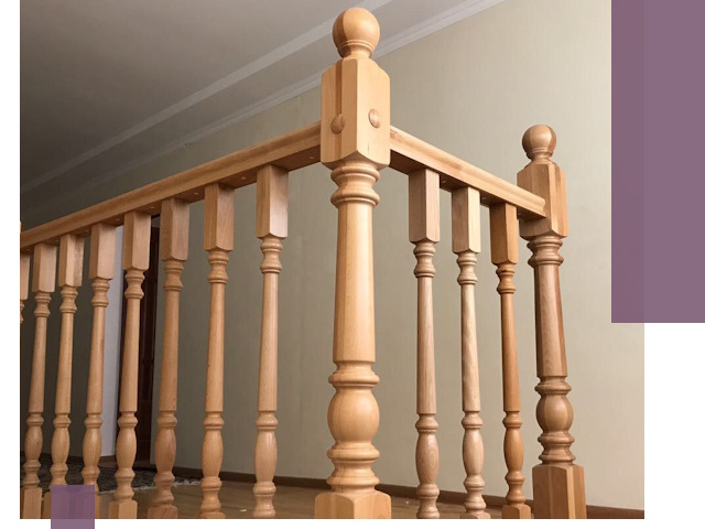 Деревянные перила на заказ в Кызыле: монтаж и изготовление