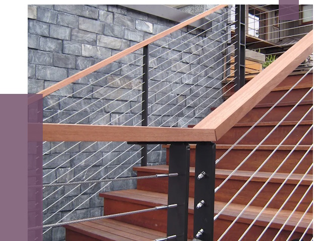 Тросовые перила под ключ в Кызыле от 7882 руб.