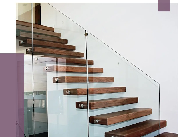 Стеклянные перила для лестницы в Кызыле от 15038 руб.