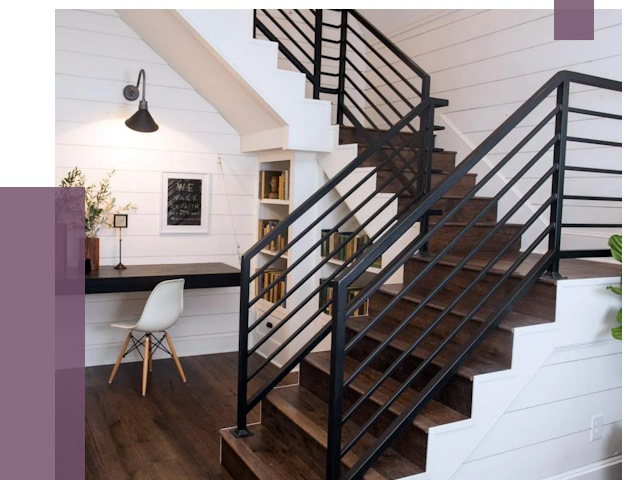 Перила для лестницы в доме в Кызыле от 7519 руб. — ПРОЛЁТ-Кзл