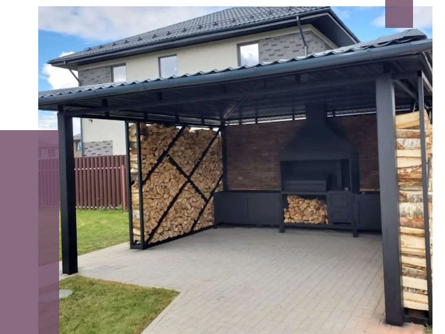 Навесы для барбекю в Кызыле от 12912 руб. под ключ | ПРОЛЁТ-Кзл