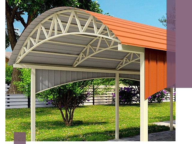 Навесы из профнастила под ключ в Кызыле — установка и монтаж