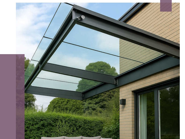 Стеклянные навесы и козырьки в Кызыле от 12445 руб.