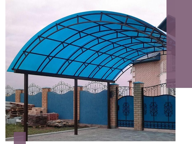Арочные навесы под ключ в Кызыле — изготовление и монтаж