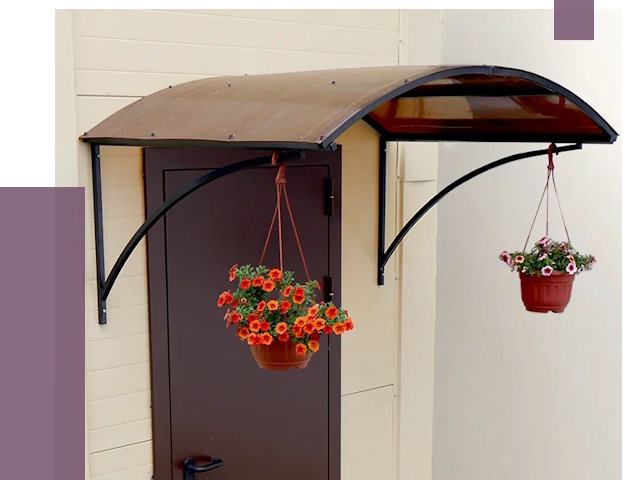 Козырьки над входом в Кызыле от 15038 руб.  | ПРОЛЁТ-Кзл