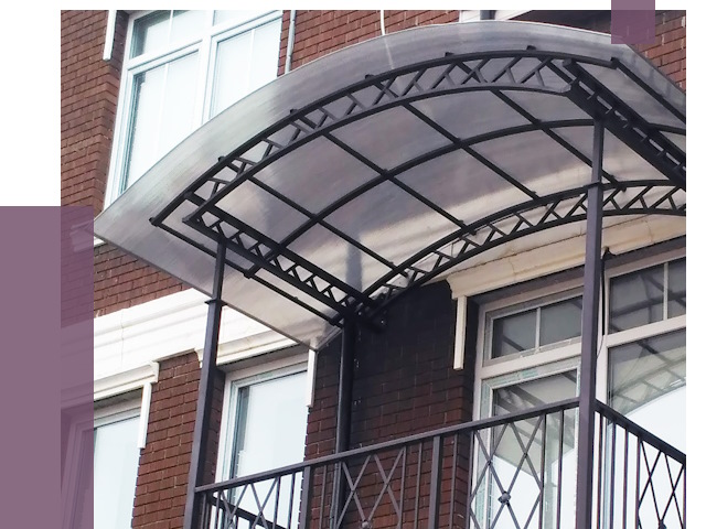 Козырьки над балконом в Кызыле от 8763 руб. | ПРОЛЁТ-Кзл