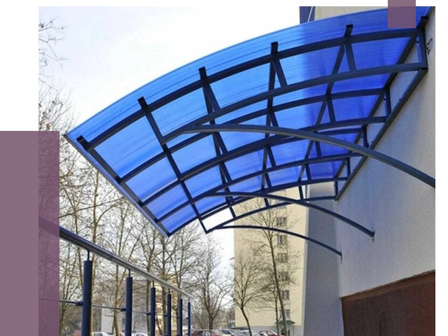 Козырьки из поликарбоната в Кызыле от 4356 руб. под ключ | ПРОЛЁТ-Кзл