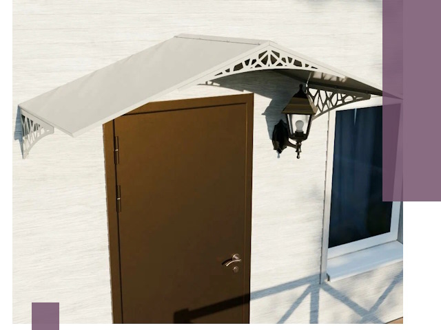 Металлические козырьки на входы и террасы в Кызыле