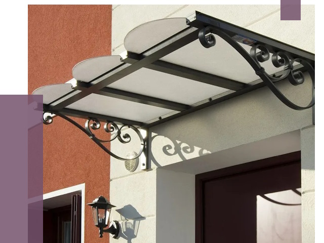 Односкатные козырьки в Кызыле от 8504 руб.  | ПРОЛЁТ-Кзл