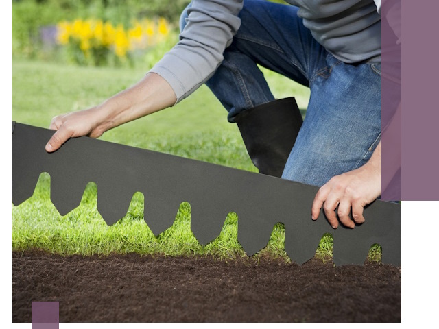 Металлические бордюры для газона в Кызыле — изготовление и монтаж