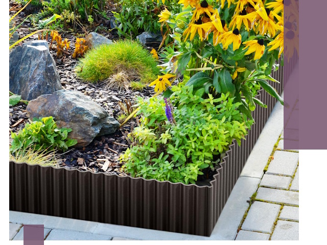 Металлические бордюры для клумб в Кызыле — производство и монтаж