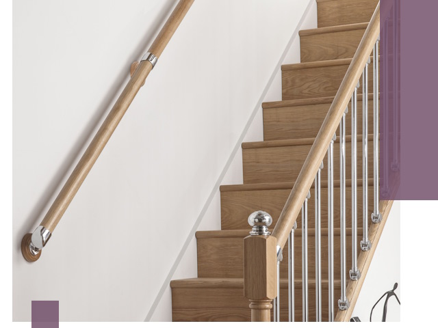 Пристенные поручни из стали и нержавейки под монтаж в Кызыле